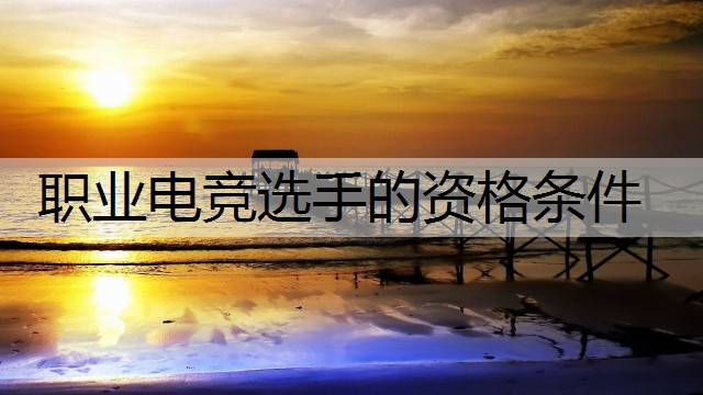 职业电竞选手的资格条件